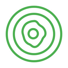 Fried Egg Vector Icon Design Illustration