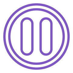 Pause Vector Icon Design Illustration