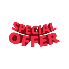 Special Offer Text on Clean White Background