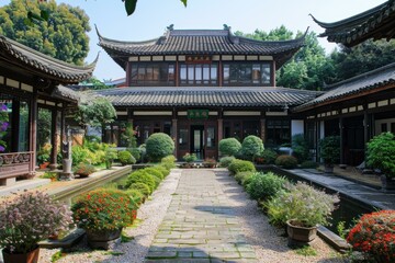 Fototapeta premium Courtyard of the Humble Administrator's Garden, Suzhou