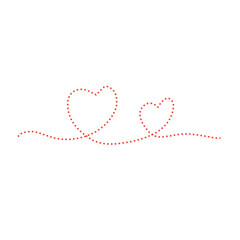 Hand drawn heart line art