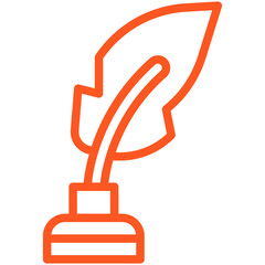 Ink feather Vector Icon Design Illustration