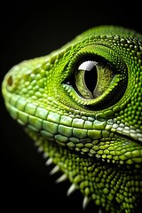 Fototapeta premium Alien creature s enigmatic eyes galaxy like iris with depth and mystery, reflecting intelligence