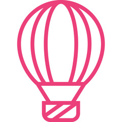 Hot air balloon Vector Icon Design Illustration