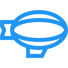 Flying Airship Vector Icon Design Illustration © Graphixs Art