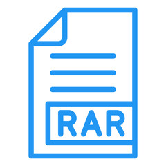 RAR Vector Icon Design Illustration