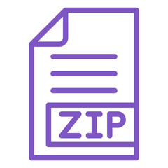 ZIP Vector Icon Design Illustration