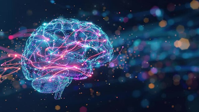 Digital Brain. Digital Mind. Brain Artificial Intelligence Concept. AI Concept