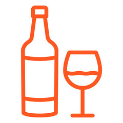 Wine bottle Vector Icon Design Illustration