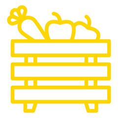 Fruit basket Vector Icon Design Illustration