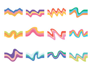 Playful Abstract Wave Shape Set