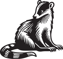 Coati silhouette vector illustration.