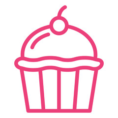 Cupcake Vector Icon Design Illustration