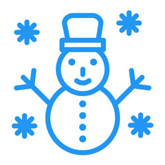 Snowman Vector Icon Design Illustration