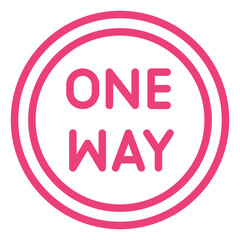 One way Vector Icon Design Illustration