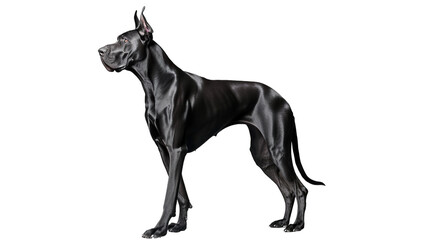 Fototapeta premium Majestic Great Dane standing proudly on a transparent background