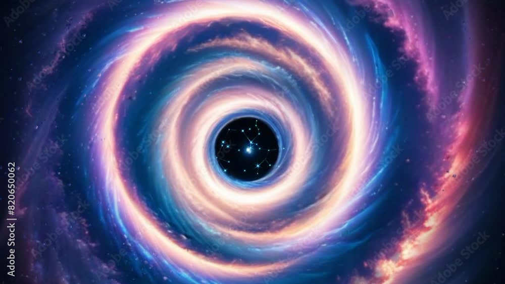 Poster mesmerizing circular waves: endless abstract motion