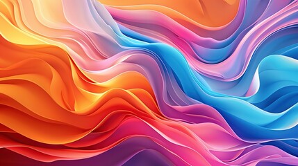 Obraz premium Abstract background with colorful waves and curves illustration, flat design. Liquid color background.
