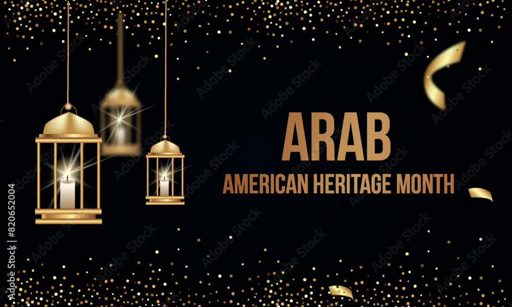 Wall mural Arab American Heritage Month. April in the U.S. of Arab heritage - Wall murals