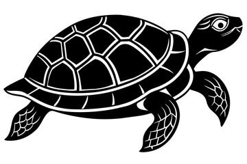 tortoise silhouette black color 