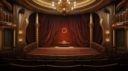 Interior of a luxury hotel. AI generated art illustration.