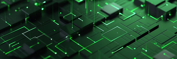 Tech pattern. Green technology concept abstract. Futuristic electronic circuit technology background