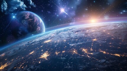 Obraz premium Floating in space. Generative AI.