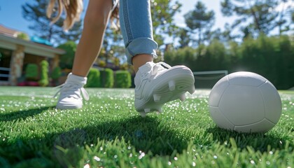 Athlete s agile footwork in summer olympics  close up of player s feet in lateral movement
