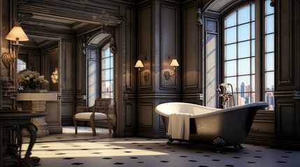 Interior of the church of st john the baptist. AI generated art illustration.