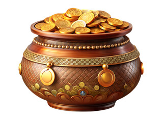 Indian festival Dhanteras and Diwali worship background with Goddess Lakshmi Laxmi golden coins stockillustration - obrazy, fototapety, plakaty