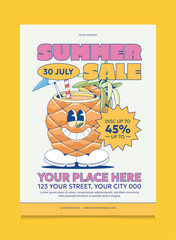 Retro Summer Party Poster Design