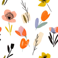 Repeating autumn leaves design for wallpaper or fabric