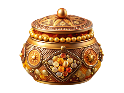 Indian festival Dhanteras and Diwali worship background with Goddess Lakshmi Laxmi golden coins stockillustration
