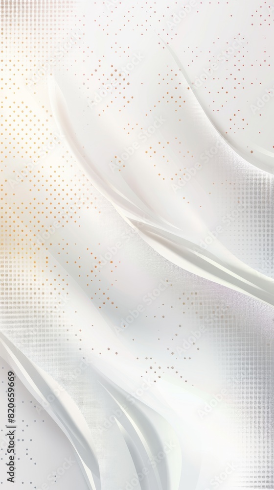 Poster Close-up of white fabric with delicate dots creating an abstract background