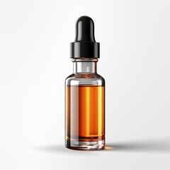 Fototapeta premium serum filled glass bottle realistic isolated on transparent background