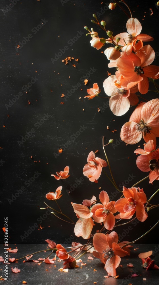 Poster a vibrant array of assorted flowers adorning a table