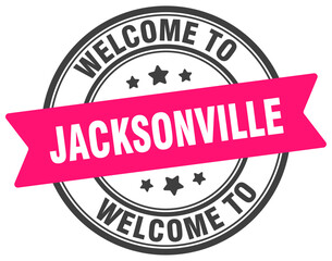 Welcome to Jacksonville stamp. Jacksonville round sign
