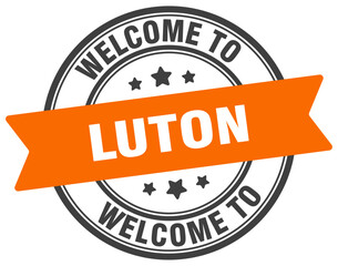 Obraz premium Welcome to Luton stamp. Luton round sign