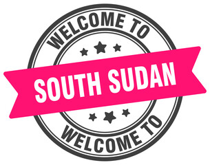 Welcome to South Sudan stamp. South Sudan round sign