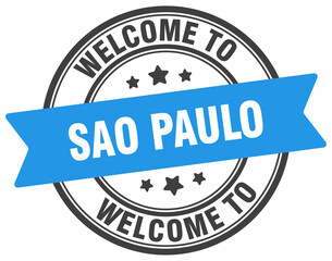 Welcome to Sao Paulo stamp. Sao Paulo round sign