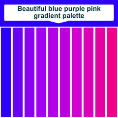 Beautiful blue purple pink gradient palette. Abstract Colored Palette Guide. Elegant concept color palette
