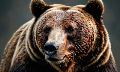 Obraz premium Fantasy Illustration of a wild animal bear. Digital art style wallpaper background.