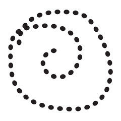 dotted line circle vector frame.  isolated on black background. EPS 10/AI