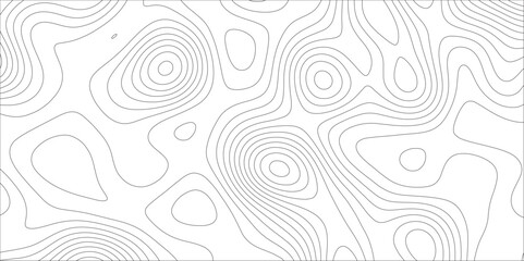 Ocean topographic line map with curvy wave isolines vector illustration. Abstract topographic contours map background, Vector contour topographic map. Cartography texture abstract banner use.