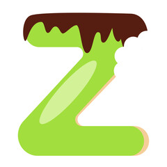 Letter Z Bitten Donut