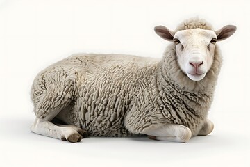 Fototapeta premium a photo of a cute sheep, close up