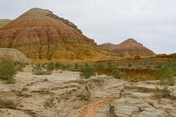 Obraz premium Altyn-Emel National Park is a national park in Kazakhstan. The park covers an area of ​​about 4600 km² between the Ili River and the Ak-Tau mountain range.