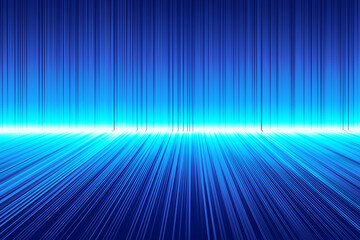 The blue luminous line radially extends the space technology background