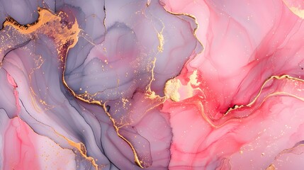 Pink and Gold Abstract Marble Texture