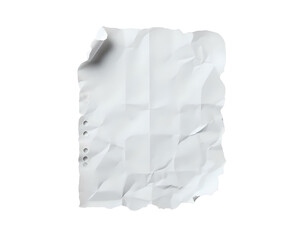 piece of white paper tear isolated on transparent background,png